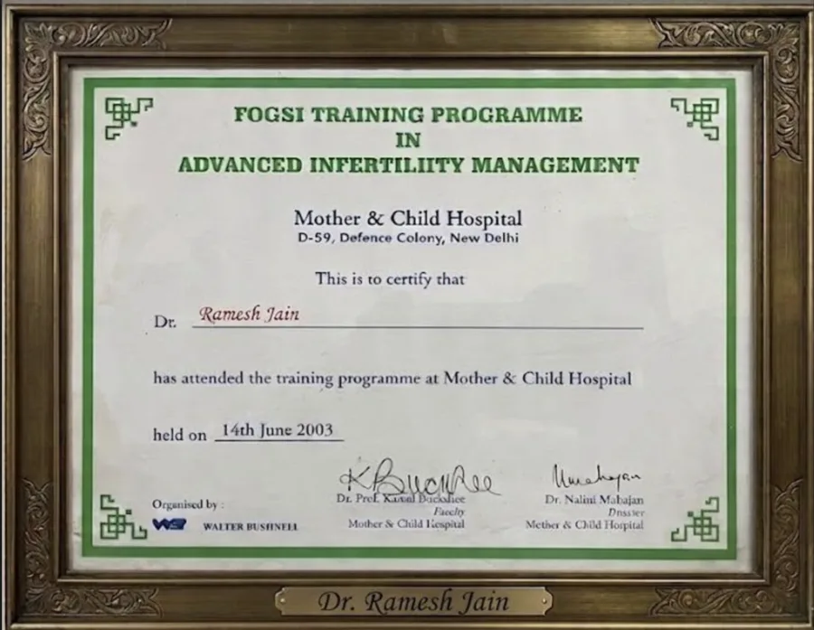 FOGSI Advanced Infertility Management Certificate